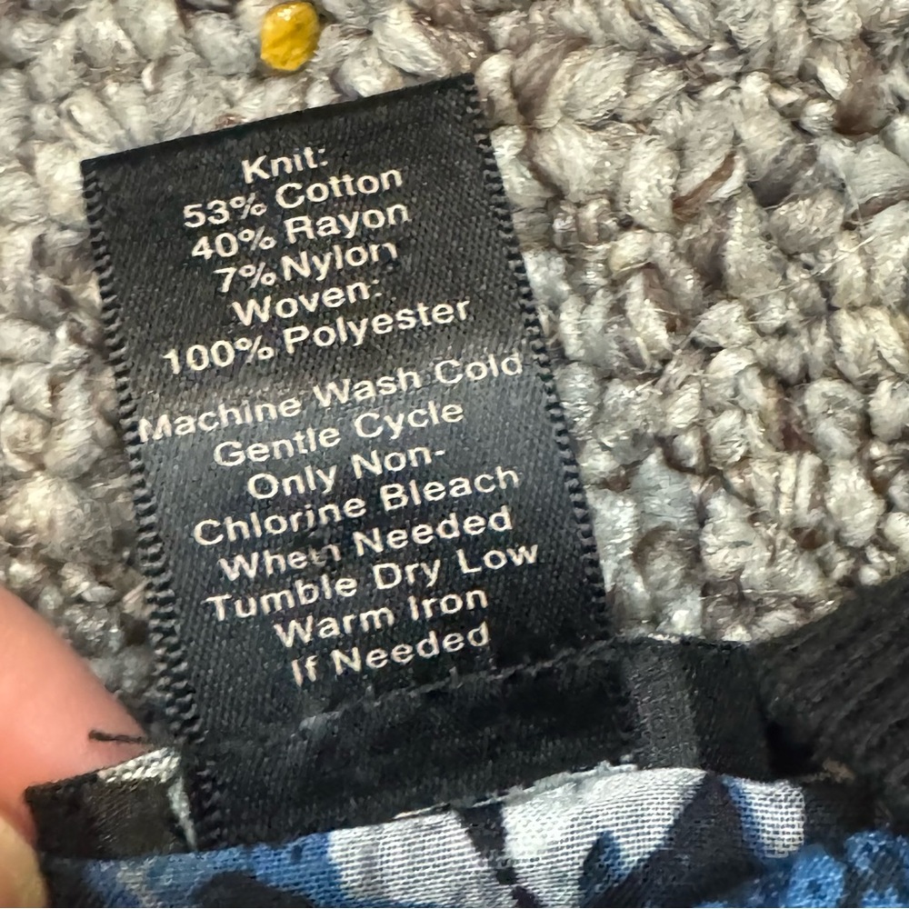 Ann Taylor Black and Blue Floral Sweater - Picture 7 of 8
